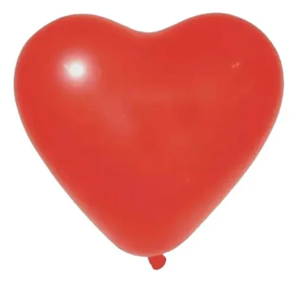 BALAO CORACAO 12 LISO C/25 VERMELHO