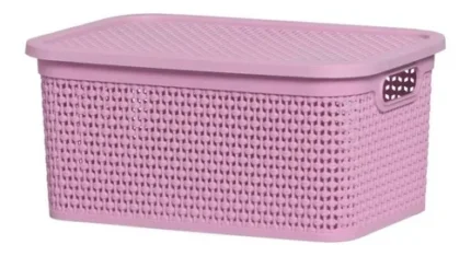 CAIXA RATTAN 15,0 LITROS ROSA .