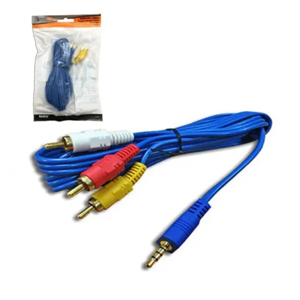 BF CABO RCA 3RCAX3RCA REFORCADO AZUL - 1.5M