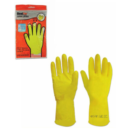 BF LUVA LATEX MULTIUSO AMARELA P/6