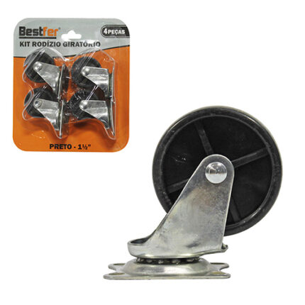 BF RODIZIO GIRATORIO PRETO 1 1/2POL