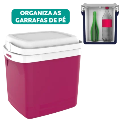 CAIXA TERMICA TROPICAL 22L ROSA