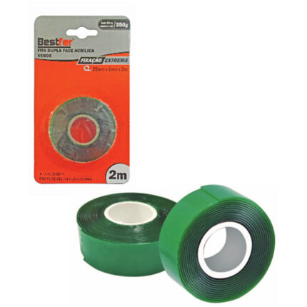 BF FITA DUPLA FACE ESPUMA ACRILICA VERDE 25MMX1MMX2M