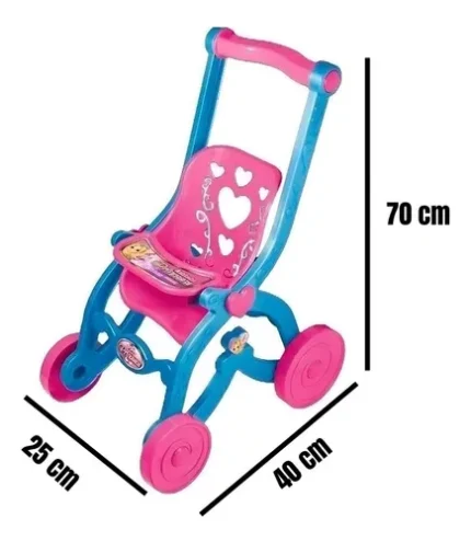 CARROSSEL BONECA PRINCESAS ROSA E AZUL