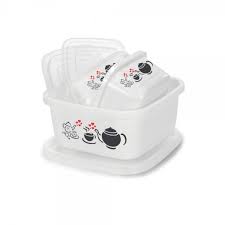 CONJ. POTE QUADRADO MINI 4 PCS - TRANSP. - DESMON. - LINHA PRIME