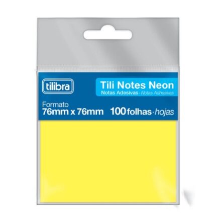 TILI NOTES 76X76MM NEON AM BL