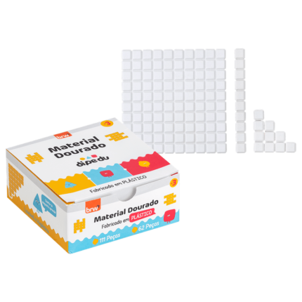 BRINQ. PLAST. MATERIAL DOURADO - 111 PÇS - CAIXA