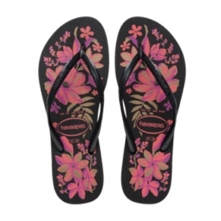 HAVAIANAS FEM SLIM ORGANIC PTO/CZ/OURO 37/8 1UN