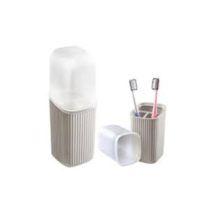 ESTOJO DENTAL GRANDE CINZA CLARO