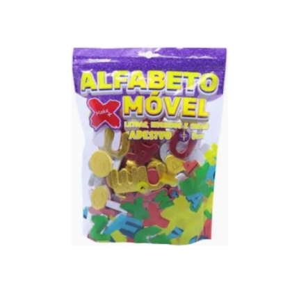 ALFABETO MOVEL GLITTER 4CMX5MM-C/150PCS