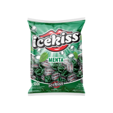 BALA DURA ICEKISS MENTA 500GR