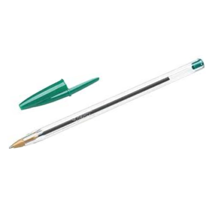 CANETA BIC CRISTAL DURA + VERDE 1.0