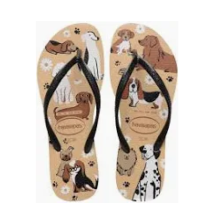 HAVAIANAS FEM SLIM PETS MARROM/PTO/BCO 35/6 1UN