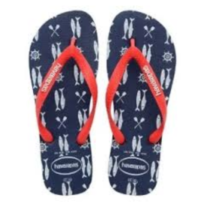 HAVAIANAS MASC TOP NAUTICAL MARINHO/VERMELHO RUBI 39/0 1UN
