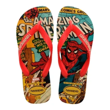 HAVAIANAS TOP MARVEL CLASSIC BEGE PALHA/VERMELHO 35/6 1UN