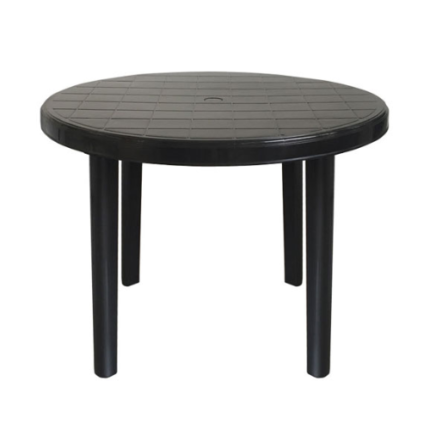 MESA REDONDA DESMONTAVEL - PRETA - POS INDUSTRIA