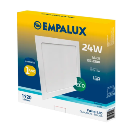 *PAINEL LED EMB QUAD 24W BIV 6500K ECO EMPALUX(E) -  REF LD72416