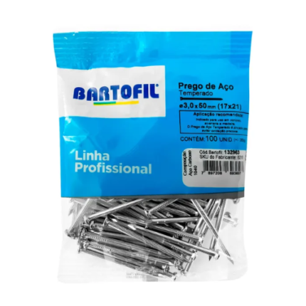 PREGO GALV 17X21 100G C/CAB BARTOFIL