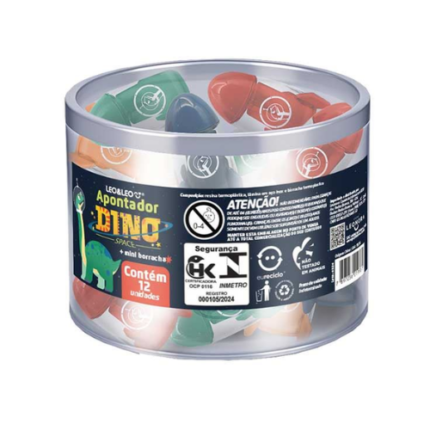 APONTADOR FOGUETE COM DEPOSITO DINO SPACE -LEO&LEO