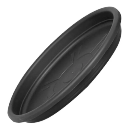 PRATO DE VASO REDONDO 35 CM PRETO