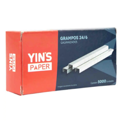 GRAMPO GALVANIZADO 24/6 C/5000 YINS PAPER