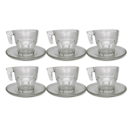 JG DE XICARAS DE CAFE DE VIDRO SQUARE