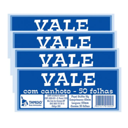 VALE COM CANHOTO E GRAMPO 50FLS PCT C/20