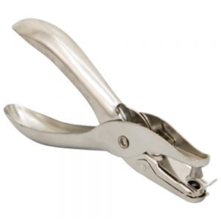 PERFURADOR DE PAPEL 1 FURO 8 FOLHAS CROMADO YINS PAPER