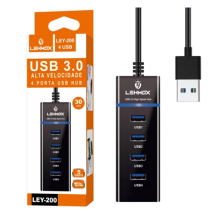 HUB 4 PORTAS USB LEY-200