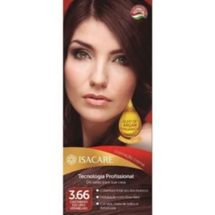 TINTURA ISACARE 3.66 CASTANHO ESCURO VERMELHO$