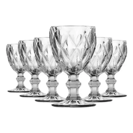 JG TACAS VIDRO CLEAR DIAMOND 315ML C/ 6 PCS - CM6