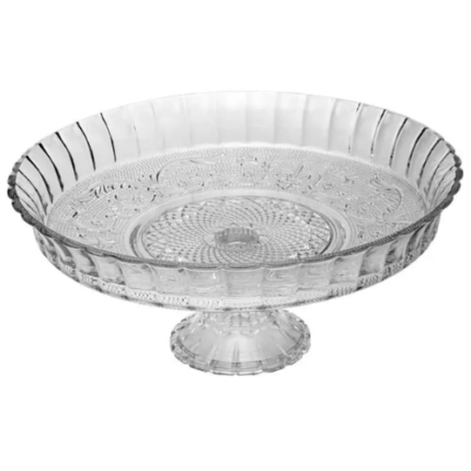 CENTRO DE MESA DE VIDRO CLEAR C/ PE DAISY 30CM