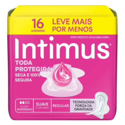 ABSORVENTE INTIMUS NORMAL SUAVE C/ABAS L16P14 16UN
