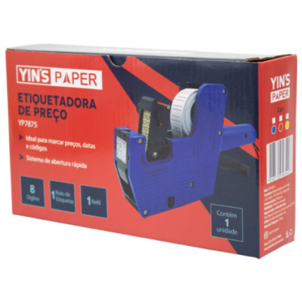 ETIQUETADORA DE PRECO MANUAL 8 DIGITOS YINS PAPER