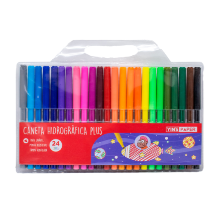 CANETA HIDROGRAFICA 24 CORES YINS PAPER