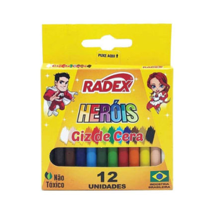 GIZ DE CERA RADEX 12 CORES (LAPIS)