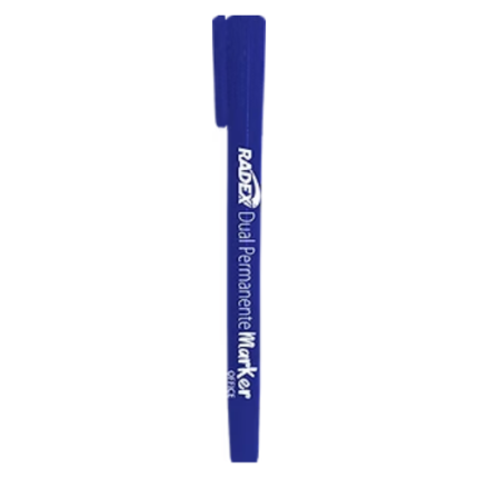 MARCADOR PERMANENTE RADEX DUAL TIP AZUL