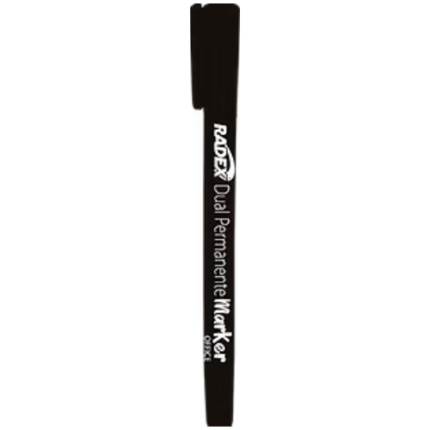 MARCADOR PERMANENTE RADEX DUAL TIP PRETO