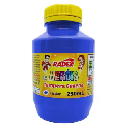 TINTA GUACHE ESCOLAR 250ML (AZ-ES)