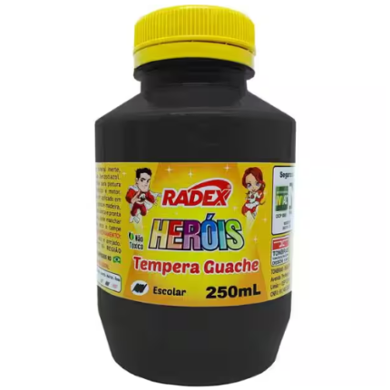 TINTA GUACHE ESCOLAR 250ML (PT)