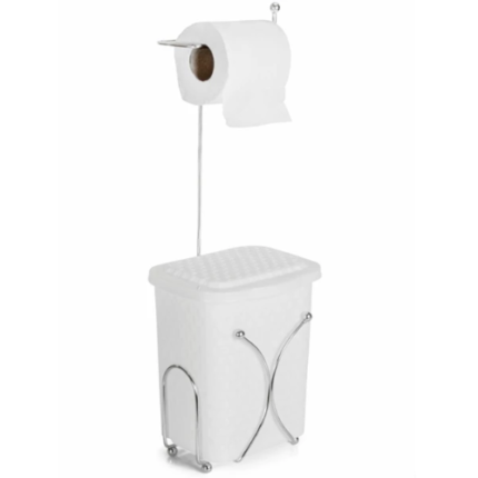 SUPORTE DE PAPEL HIGENICO COM LIXEIRA