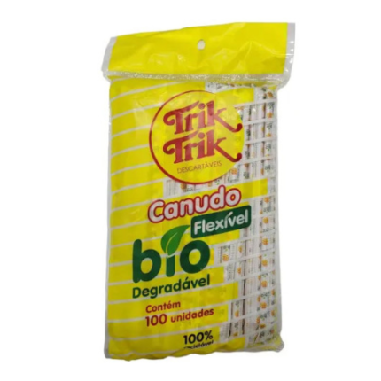 CANUDO BIODEGRADAVEL FLEX ( 100 UN)