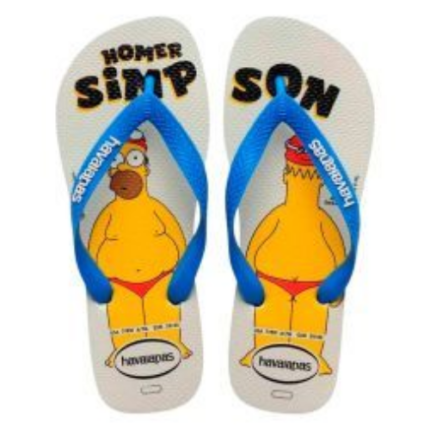 HAVAIANAS MASC SIMPSONS BRANCO AZUL 39/0 1UN