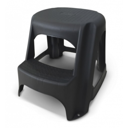 BANQUETA STEP MUL 2 DEGRAUS PRETA-POS INDUSTRIA