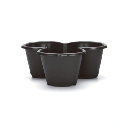 TACHO PETALAS EMPILHAVEL 11,5 LITROS - PRETO