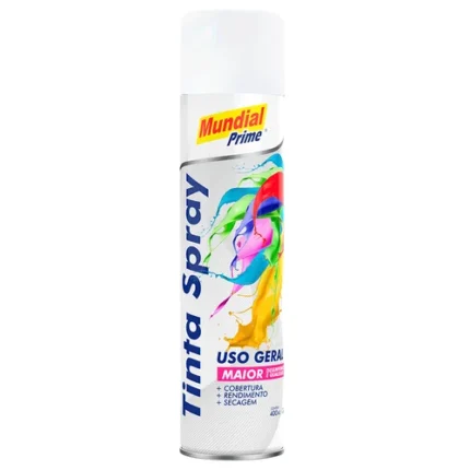 TINTA SPRAY 400ML MUNDIAL PRIME A TEMP BRANCO FOSC