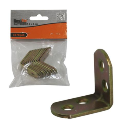 BF KIT CANTONEIRA BICROMATIZADA 2X2X1.9CM - 10PCS
