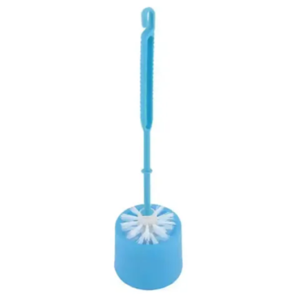 ESCOVA SANITARIA PQ 34 CM AZUL C/ SUPORTE DO LAR