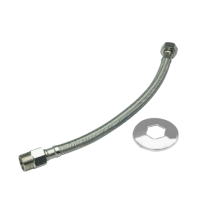 MANGUEIRA ENGATE FLEXIVEL ACO INOX 50 CM 1/2 ENTRADA