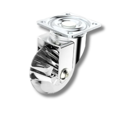 RODIZIO GEL 50MM SEM FREIO CHAPA GIRATORIA PERFIL